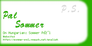 pal sommer business card